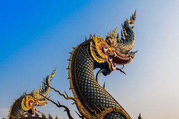 Chiang Rai Blue Temple or Wat Rong Seua Ten is located in Rong Suea Ten in the district of Rimkok a few kilometers outside Chiang Rai