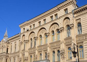 Obraz premium кт-Петербург, улица Пестеля, дом 14. Дом Косиковского - доходный дом А. М. Тупикова. Детали архитектуры, 19 век