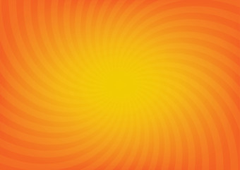 Orange sun rays vector, sunburst on orange color background. Vector illustration background design.