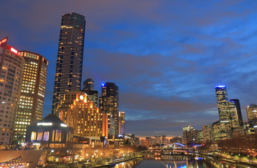 Melbourne skyscrapers downtown cityscape Australia