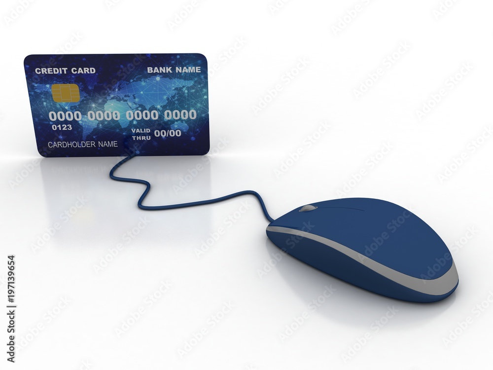 Poster 3d rendering computer and finance