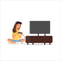 girl playing video games