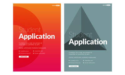 Student Application Page Layout with Bullet Points and Apply Now Button