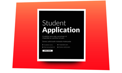 Student Application Page Layout with Bullet Points and Apply Now Button