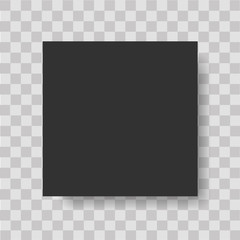 Blank of black box top view. Vector