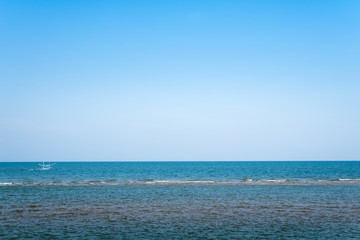 sea sand and blue sky background