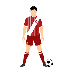 Peru Football Uniform National Team Illustration