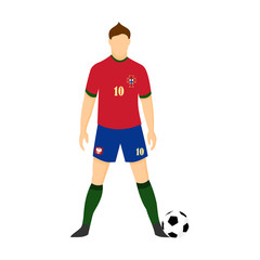 Portugal Football Uniform National Team Illustration