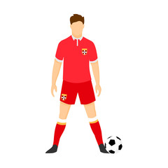 Serbia Football Uniform National Team Illustration