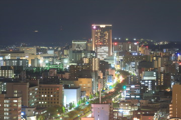 Kanazawa night cityscape view Japan