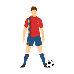 Spain Football Uniform National Team Illustration
