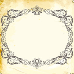 Vector baroque of vintage elements for design. 
