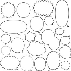 Cartoon's speech balloon set