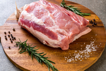 fresh pork raw fillet