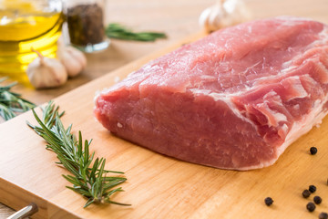 fresh pork raw fillet