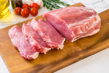 fresh pork raw fillet