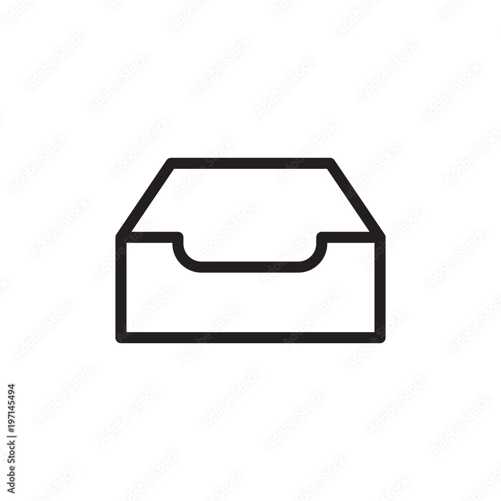 Aufkleber mail inbox outlined vector icon. modern simple isolated sign. pixel perfect vector illustration for 