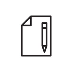 write mail, empty paper outlined vector icon. Modern simple isolated sign. Pixel perfect vector  illustration for logo, website, mobile app and other designs
