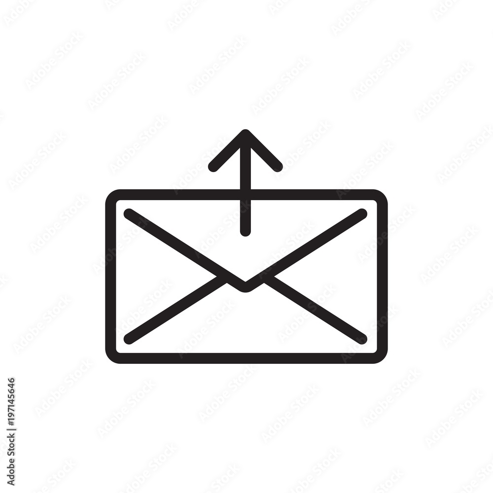 Poster send mail outlined vector icon. modern simple isolated sign. pixel perfect vector illustration for l