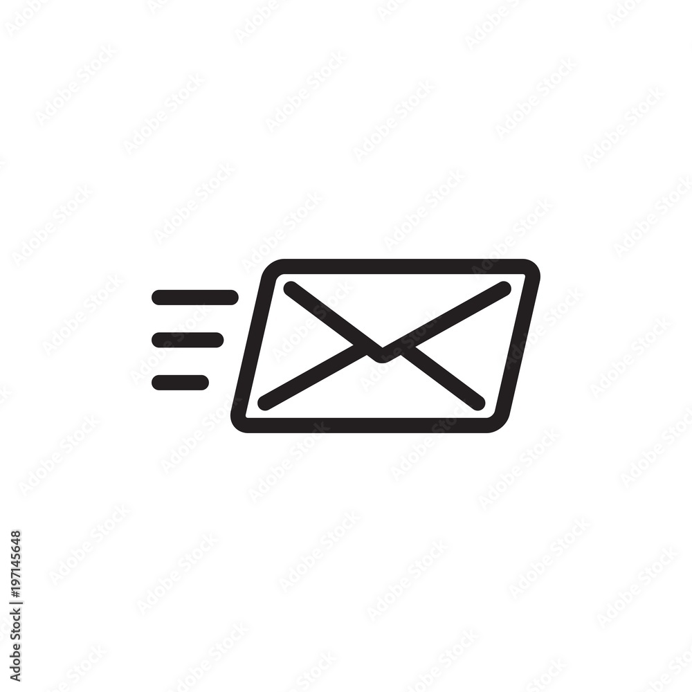 Poster send mail outlined vector icon. modern simple isolated sign. pixel perfect vector illustration for l
