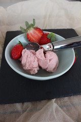 Erdbeereis - Strawberry icecream