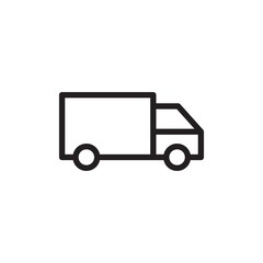 delivery truck outlined vector icon. Modern simple isolated sign. Pixel perfect vector  illustration for logo, website, mobile app and other designs
