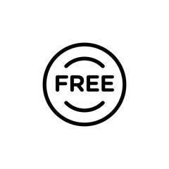 free button outlined vector icon. Modern simple isolated sign. Pixel perfect vector  illustration for logo, website, mobile app and other designs