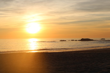 Fototapeta na wymiar Sunset at the Beach Place