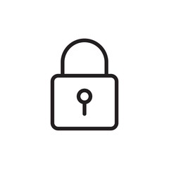 door lock outlined vector icon. Modern simple isolated sign. Pixel perfect vector  illustration for logo, website, mobile app and other designs