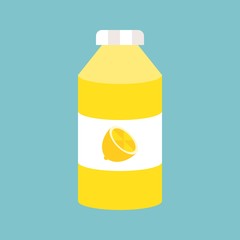 Lemonade bottle, flat design icon