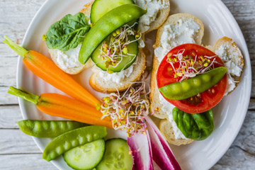 Delicious and healthy vegetarian breakfast.
