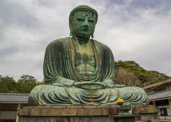 A large statue of Buddha in Japan