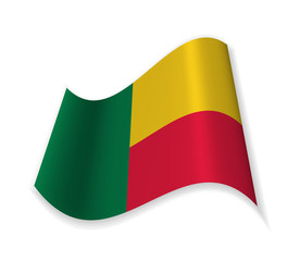 The flag of the Republic of Benin. Country In Western Africa. Vector illustration.