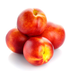 Peaches isolated on white