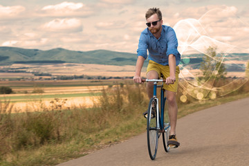 Fototapeta premium Gorgeous rider in the fabulous nature