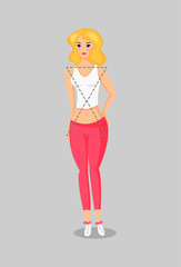 Set of Female Body Shape Types.