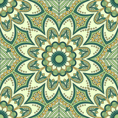 Hand drawn ornamental seamless pattern. Vector Illustration