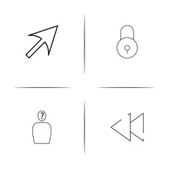 Web And Text simple linear icon set.Simple outline icons