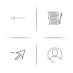 Web And Text simple linear icon set.Simple outline icons