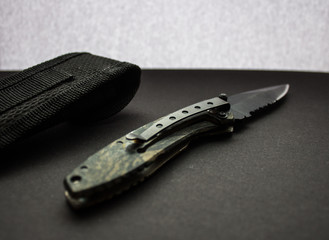 hunting knife with case