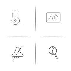 Web And Text simple linear icon set.Simple outline icons