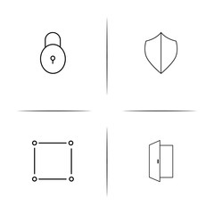 Web And Text simple linear icon set.Simple outline icons