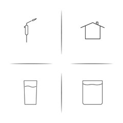 Home Appliances And Equipment simple linear icon set.Simple outline icons