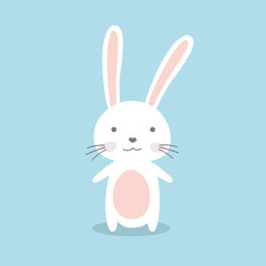 Cute cartoon bunny,funny wild animal