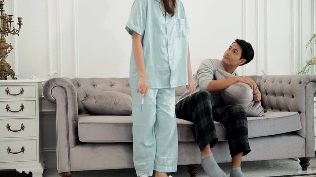 The spouse has problem after knowing the result of pregnancy