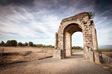 Archaeological Roman arch in Cáparra