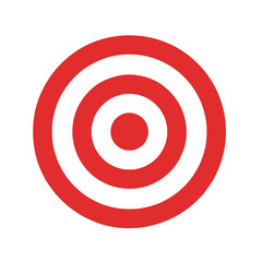 icon target in flat design, stock vector illustration