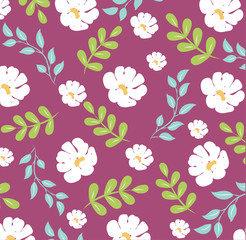 flowering trees, spring, vector, bloom, tree.Seamless pattern. Seamless pattern for greeting card, wrapping paper or fabric.