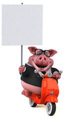 Fun pig - 3D Illustration