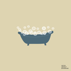 Bath icon. Bubble vector